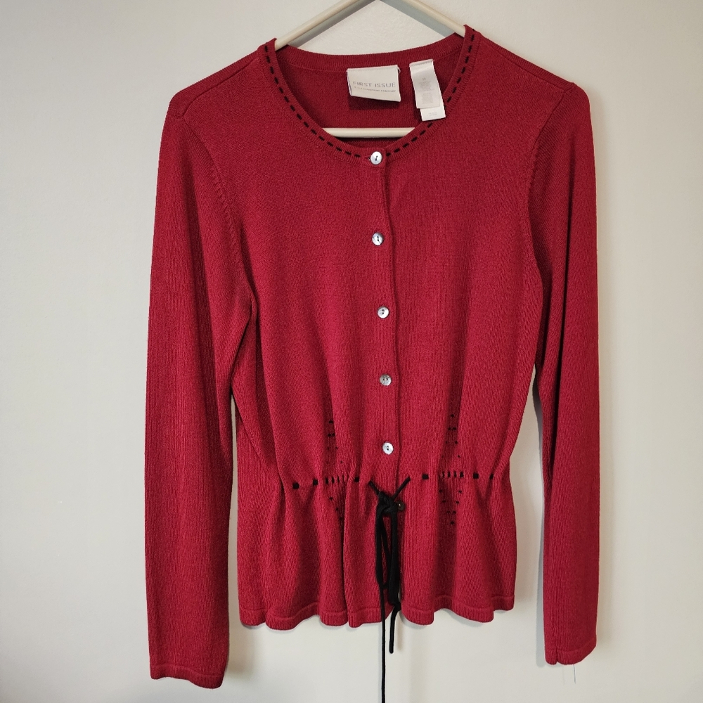 Red Holiday Cardigan